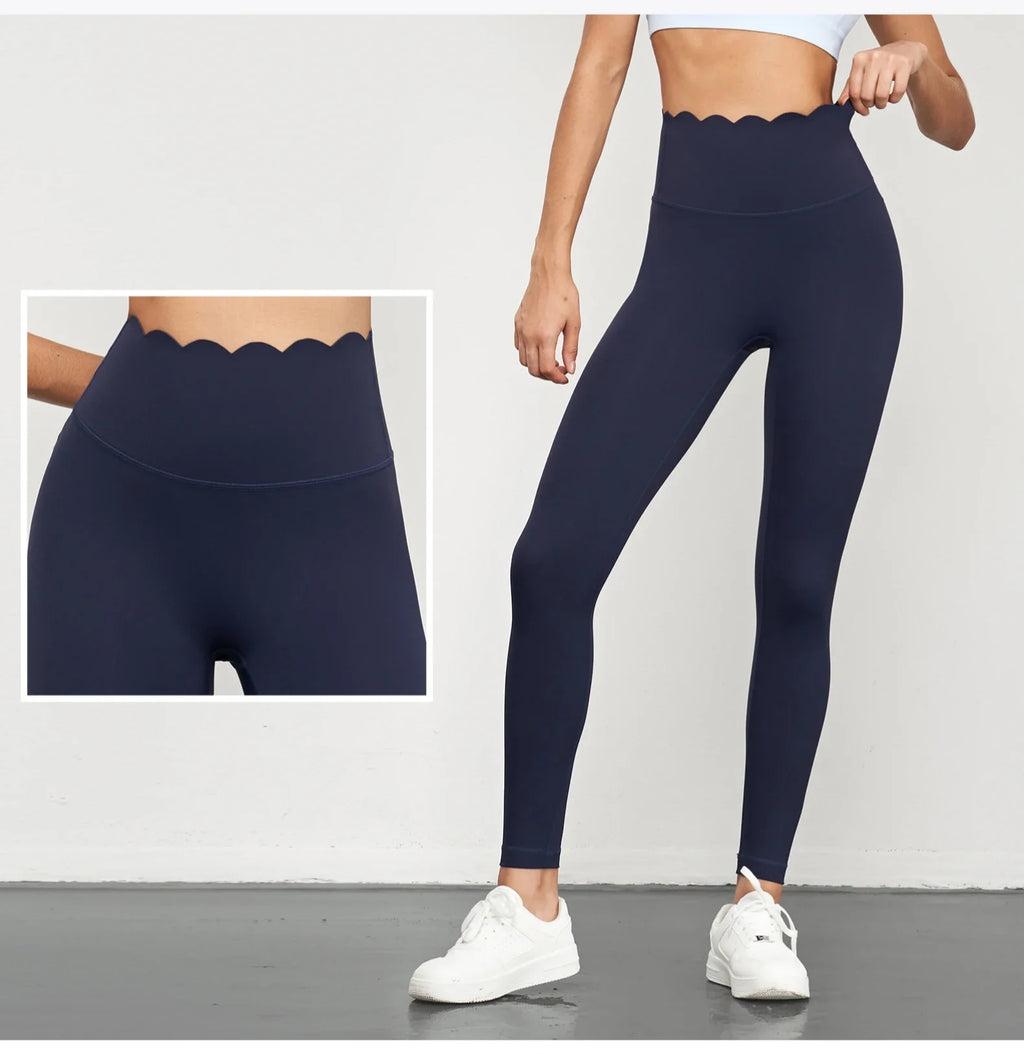 Yoga Pants Women Seamless Lotus Arc Workout Running Leggings High Waist Scrunch Butt Gym Leggings Outdoor Fitness Tights