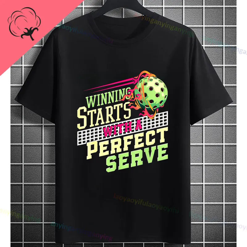 Pickleball Graphic T-Shirt – "It Was in" Funny Design Casual 100% Cotton Short-sleeve Fashion Sporty Style Tee Perfect for Gift
