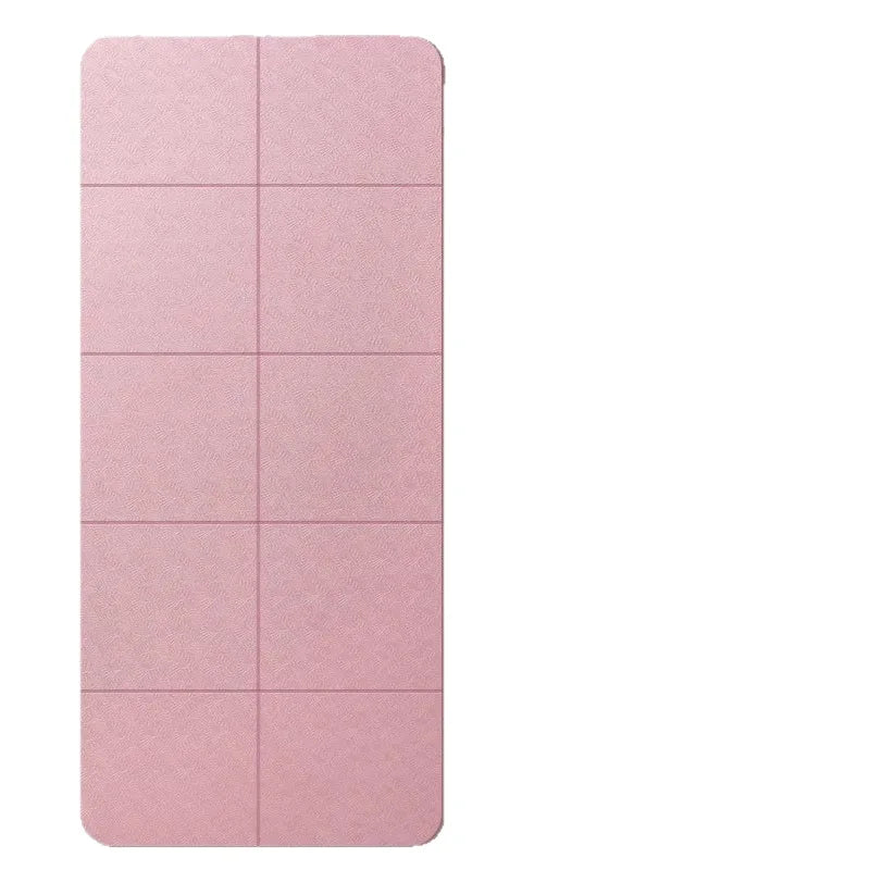 Eco-Friendly TPE Foldable Yoga Mat Double-Sided Non-Slip Travel Fitness Exercise Mat for Pilates and Floor Workouts