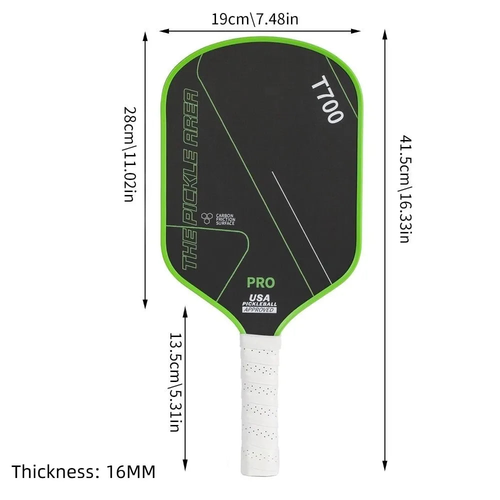 Fashion T700 Pickleball Paddle 16MM Carbon Fiber Pickle Ball Paddle Lightweight USAPA Approved Professional Game Supplies