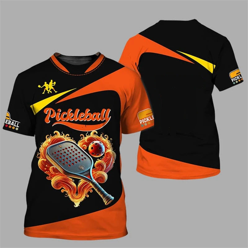 Pickleball Team Sports T-shirt For Men And Women O Neck Short Sleeve T Shirts Cool Fashion Pattern Design Trend Outdoor Tee Top