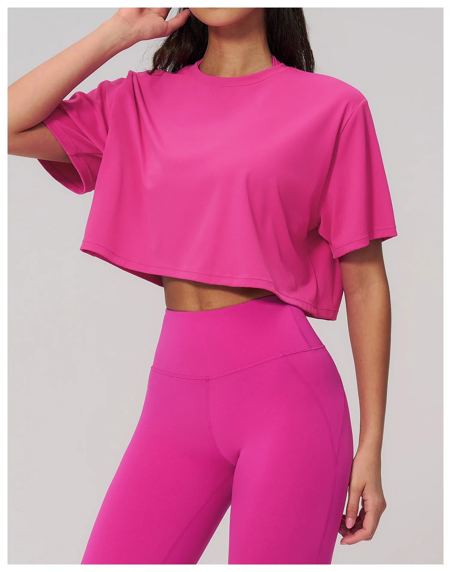 Yoga Tops Summer Sports Fitness Clothes Women's Short Sleeves Yoga Shirts Running Sports Gym Tops Loose Breathable Casual Tops
