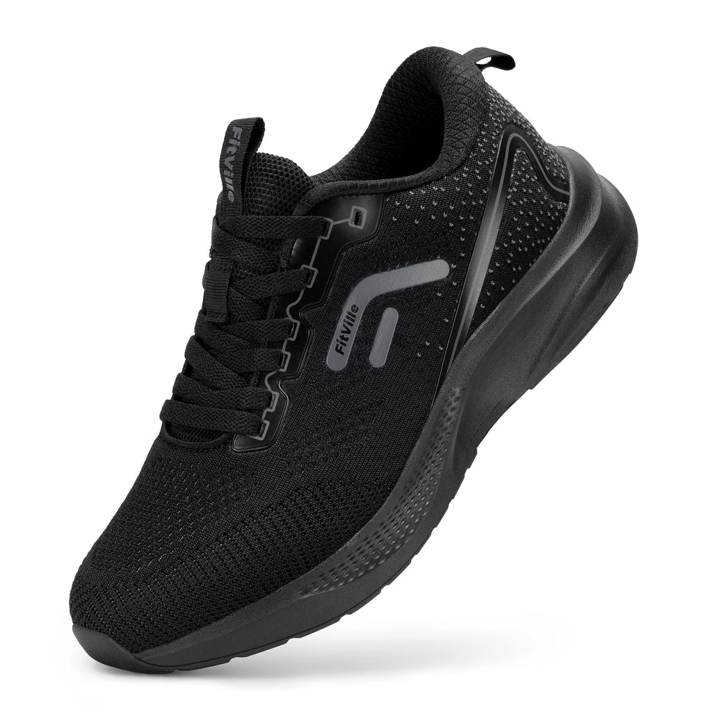 FitVille Mens Sport Running Shoes Breathable Lightweight Sneakers for Swollen Feet Wide Shoes Athletic Training Footwear