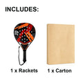 Padel Racket with Carbon Fiber Surface & EVA Memory Foam Core – Lightweight Well-Balanced Padel for Beginners and Intermediate