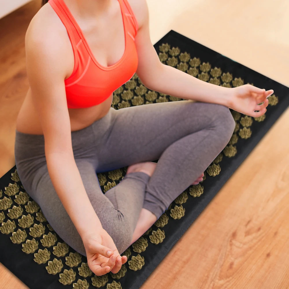 Massage Cushion Yoga Acupressure Mat Acupuncture Massage Mat Relieve Stree Back Body Pain Spike Mat Foot Massager Shakti Mat