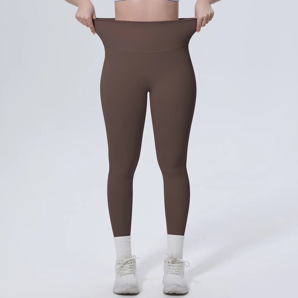 Summer Breathable Peach Buttocks Yoga Pants Solid Color High Stretch Sports Leggings Gym Push Up Outdoor Running Yoga Pants
