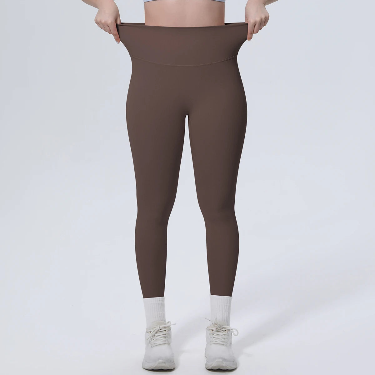 Summer Breathable Peach Buttocks Yoga Pants Solid Color High Stretch Sports Leggings Gym Push Up Outdoor Running Yoga Pants