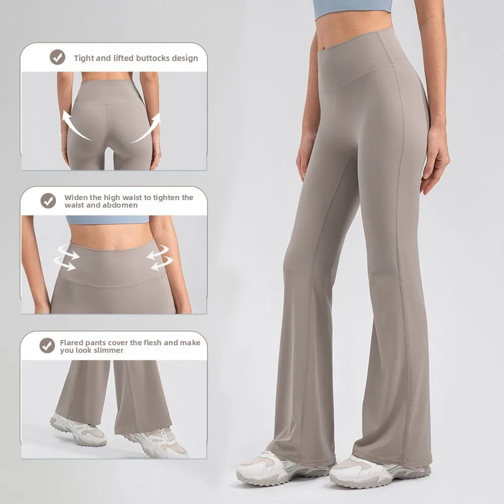 Yoga Pants Women High Waisted Yoga Pants with Pockets  Workout Flare Leggings Work Dress Pants Sports running fitness pants
