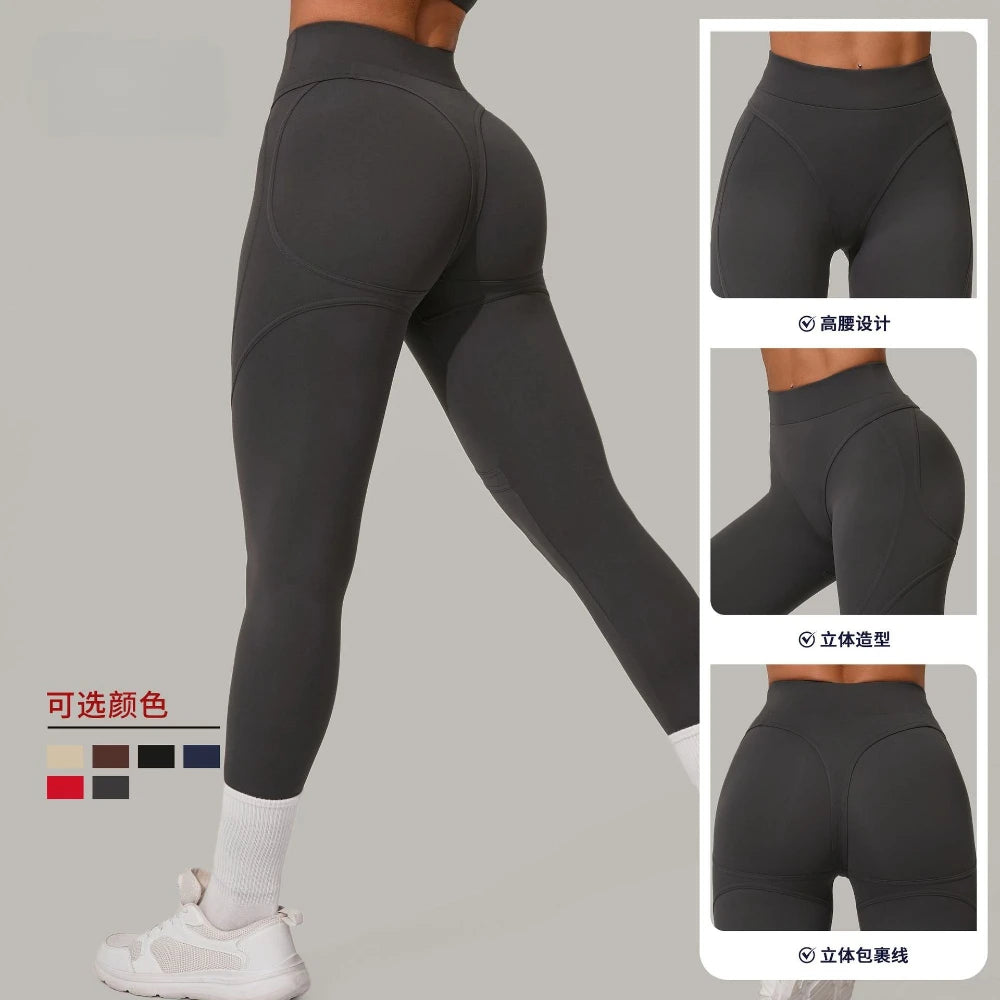 Yoga Pants Women Hip Lifting Women Running Sports Leggings High Waist Fitness Leggings Push Up Yoga Leggings Gym Clothing Sports
