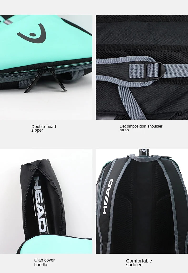 HEAD Tour Team Series 25L Tennis Racket Bags for Men Women Original Comfortable Backpack With Shoe Storage 2 Rackets