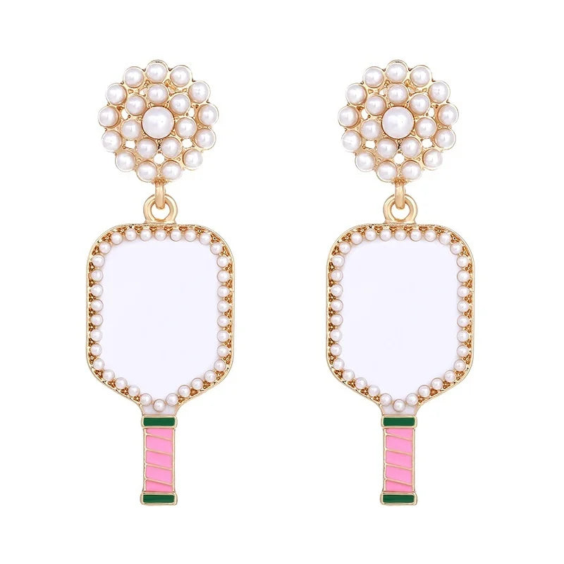 New Game Day Earrings Pickleball Paddle Earrings Fashion Sport Earring Sports Fans Jewelry Favor Gift
