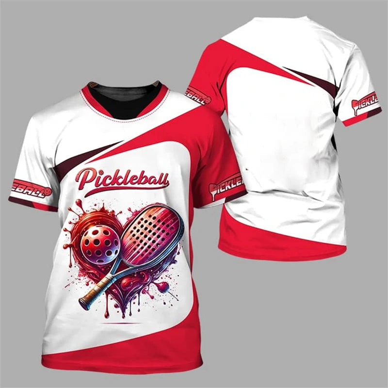 Pickleball Team Sports T-shirt For Men And Women O Neck Short Sleeve T Shirts Cool Fashion Pattern Design Trend Outdoor Tee Top