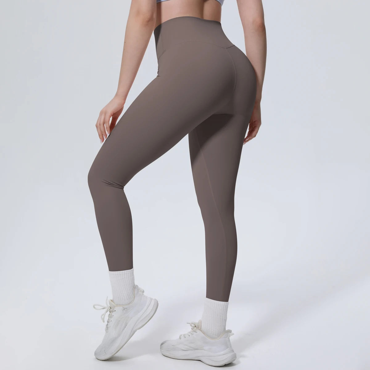 Summer Breathable Peach Buttocks Yoga Pants Solid Color High Stretch Sports Leggings Gym Push Up Outdoor Running Yoga Pants