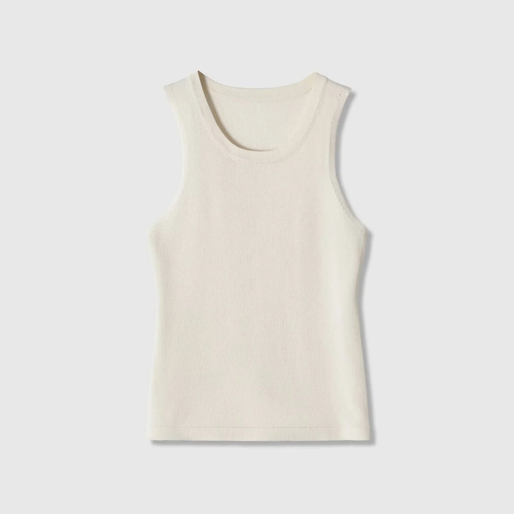 Women's Tank Tops Summer  Female Simple Solid Slimming O-Neck Casual Ribbed Sleeveless Tops Lady Daily Camisoles