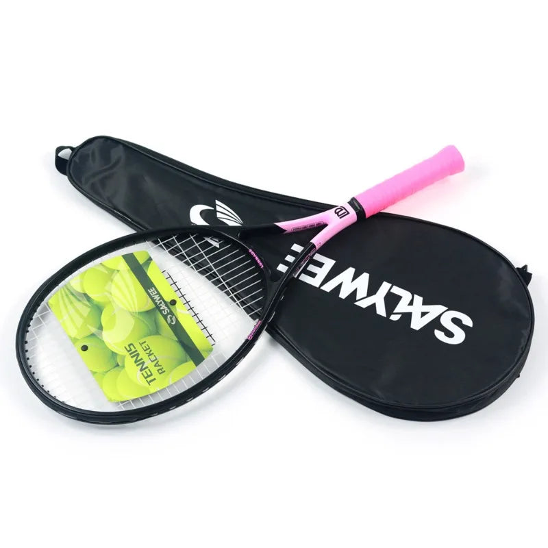 Professional Tennis Rackets Beginners Practice Lightweight Tennis Rackets Durable Training Racket Portable Sports Equipment
