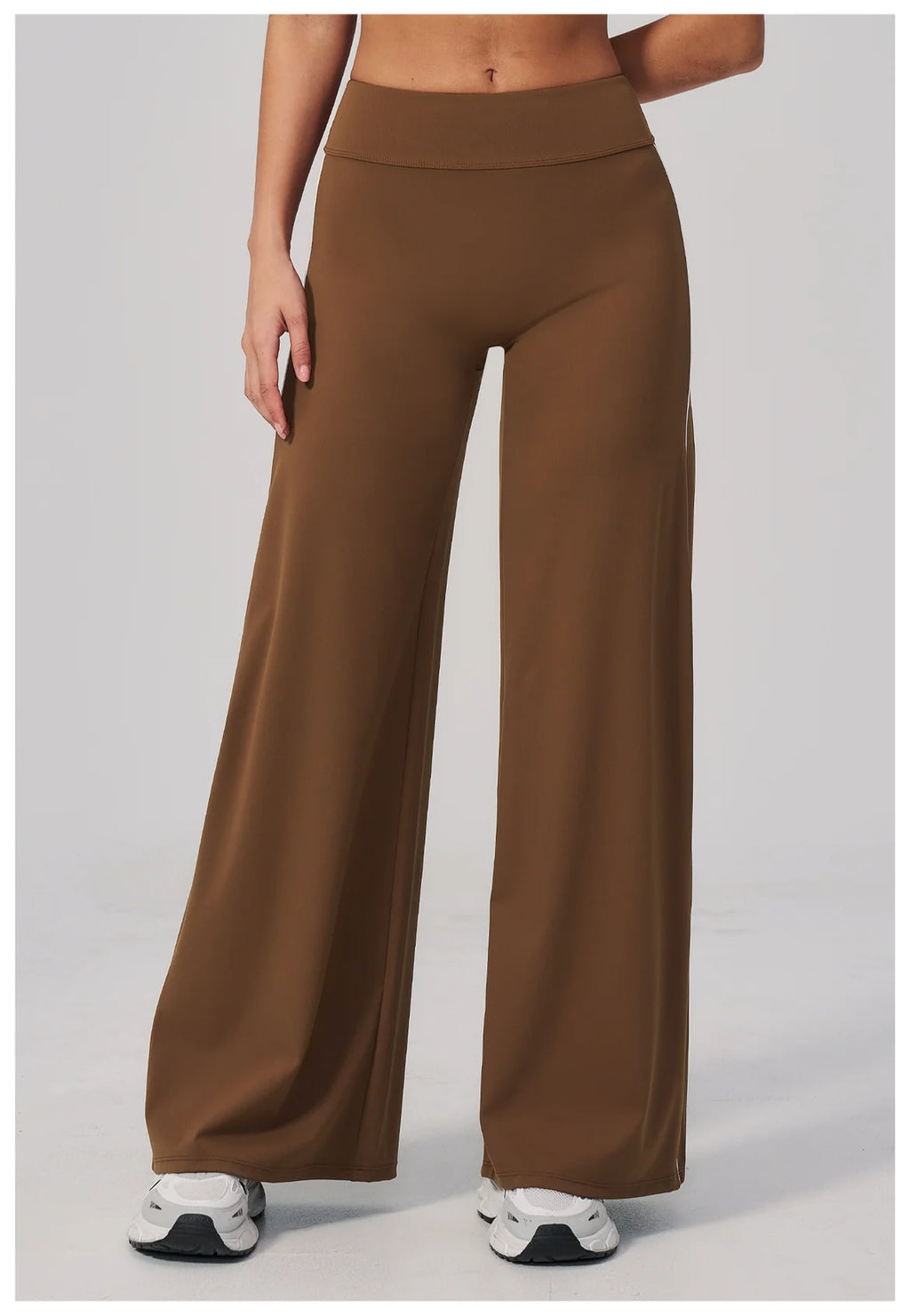 Yoga Pants Women High Waist Wide Leg Trousers Tummy Control Straight Workout Sports Pants Female Casual Fitness Bell-bottoms
