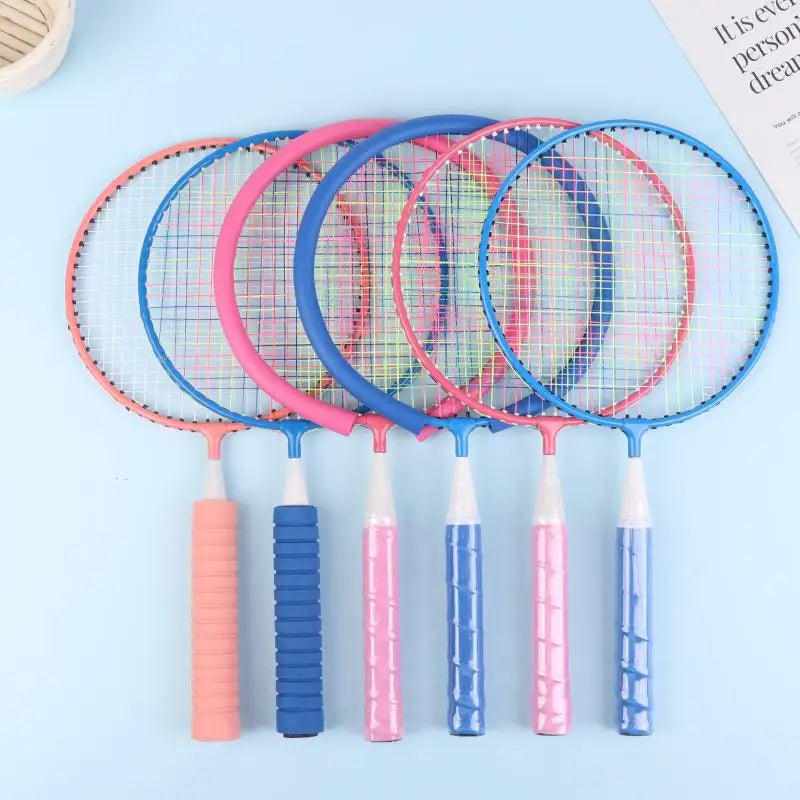Family Sports Toy: Children's Lightweight Badminton Racket Double Set with Backpack, Designed for Kids Sports