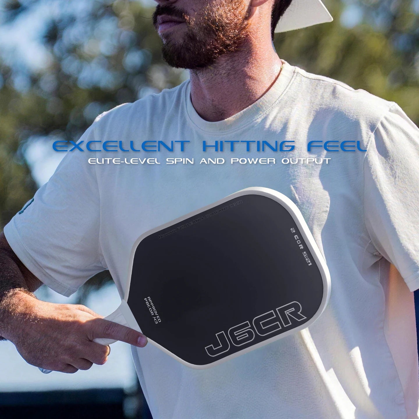 HONOLULU J6CR Pickleball Paddle Power Hot Pressed Featuring Dynamic PowerFlex Foam Core CFC Carbon Fiber Pickleball Paddle