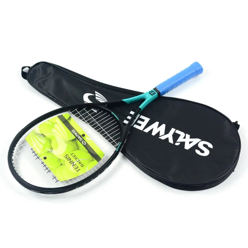 Professional Tennis Rackets Beginners Practice Lightweight Tennis Rackets Durable Training Racket Portable Sports Equipment