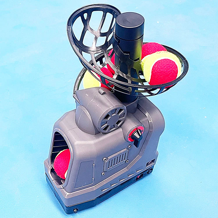 Portable Tennis Padel Pickleball Serving Machine With Slide Rail Beginner Ball Toy And Practice Aid For Training