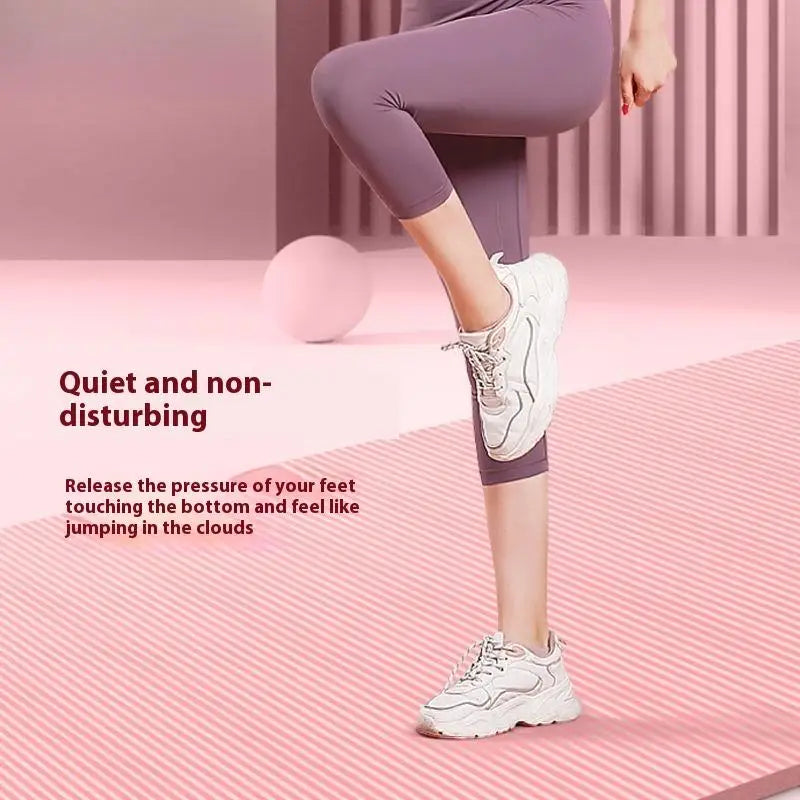 10MM Thick High-Density Non-Slip Yoga Mat for Pilates Gymnastics Home Gym Fitness Exercise Sports