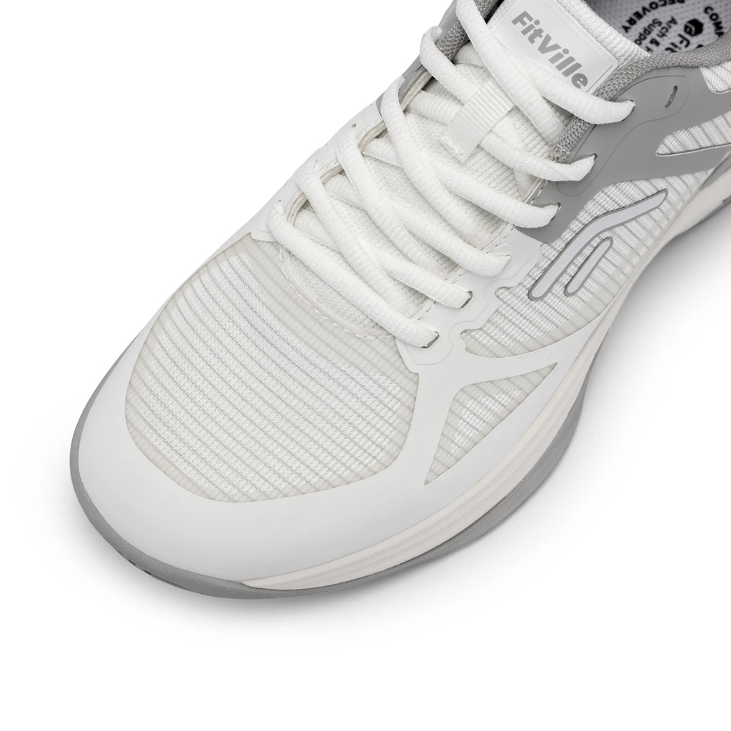 FitVille Men's Wide Pickleball Shoes Tennis Shoes Full Court Tennis Sneakers with Arch Support Lightweight Non-slip Sports Shoe