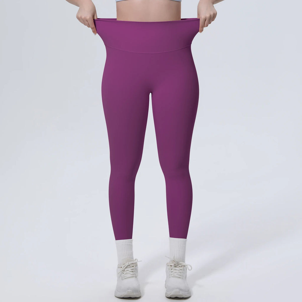 Summer Breathable Peach Buttocks Yoga Pants Solid Color High Stretch Sports Leggings Gym Push Up Outdoor Running Yoga Pants