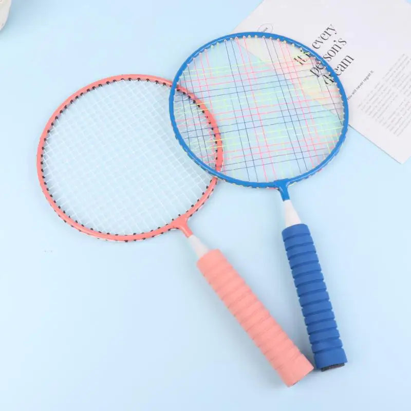 Family Sports Toy: Children's Lightweight Badminton Racket Double Set with Backpack, Designed for Kids Sports