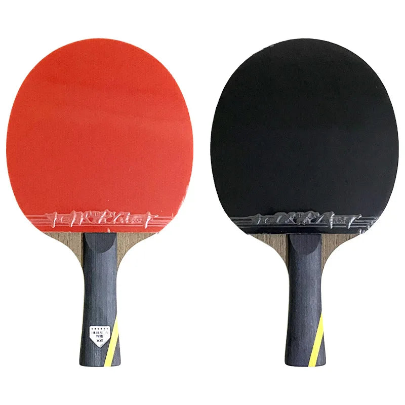 HUIESON 6-Star Table Tennis Racket Set - Complete 2-Player Starter Package with Balls