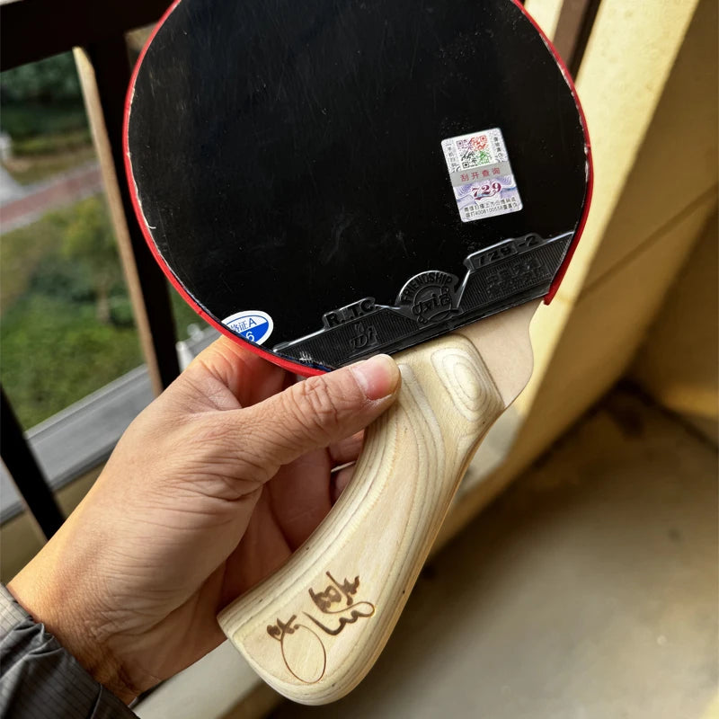 Special Shaped Table Tennis Racket 6mm Thickness Grasp The Diagonal Handle Professional Bottom Plate Developed By Peng Daoxiu