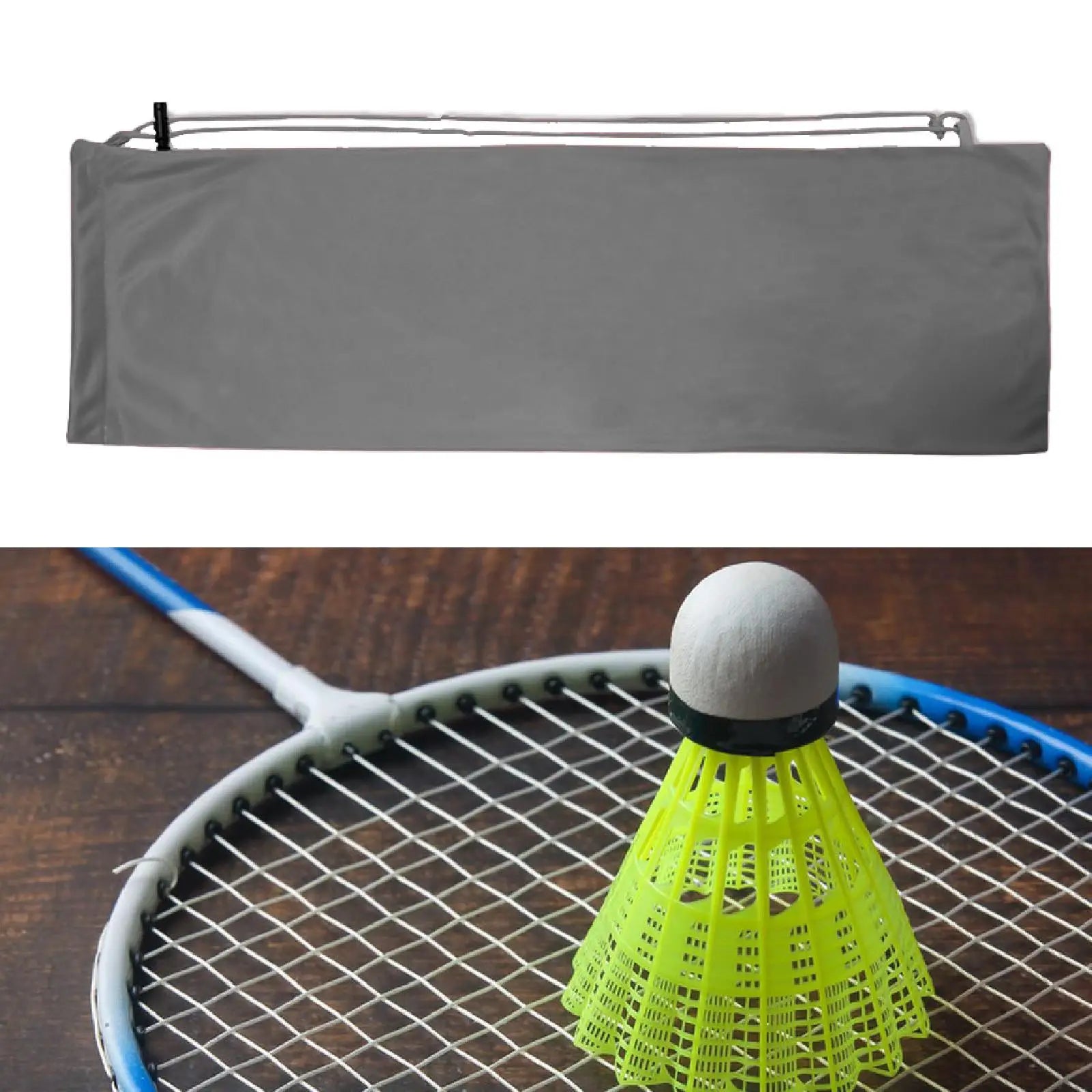 Badminton Racket Bag Pouch,Portable Drawstring Bag Soft Dustproof Protective Cover Case for Beginner Badminton Players