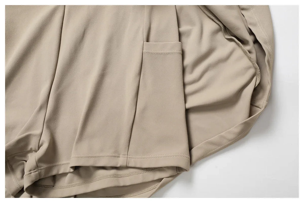 Tennis Skirt Sports Fitness Stand-up Collar Anti-light Golf Badminton Casual Fitness Workout Clothing Gym Yoga Suit for Women