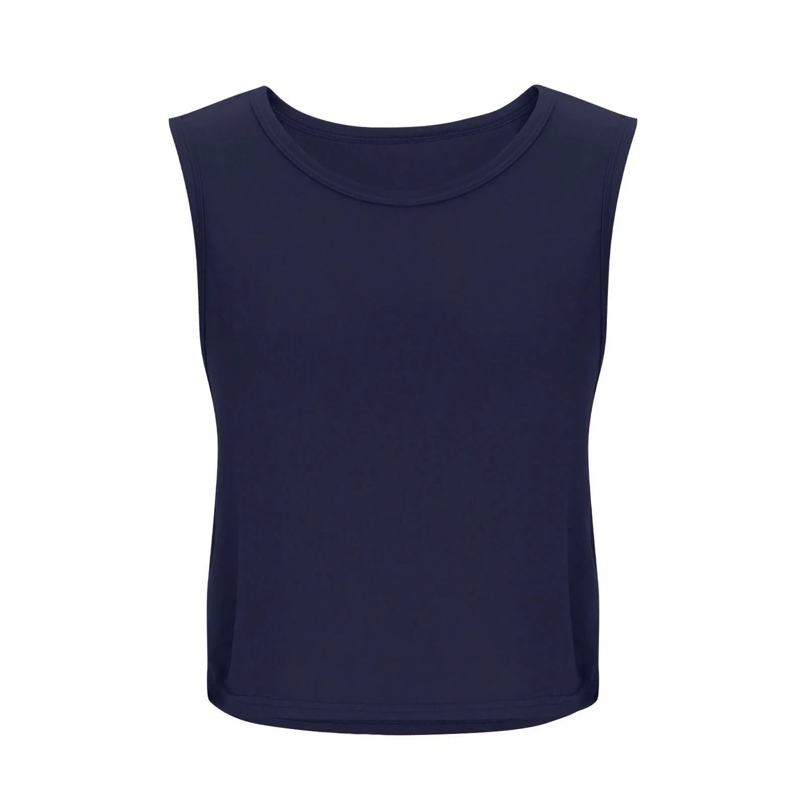 Women Sleeveless Yoga Tops Athletic Vest Breathable Blouse Cover Up Gym Workout Cool T-Shirt Running Short Tank Crop Top