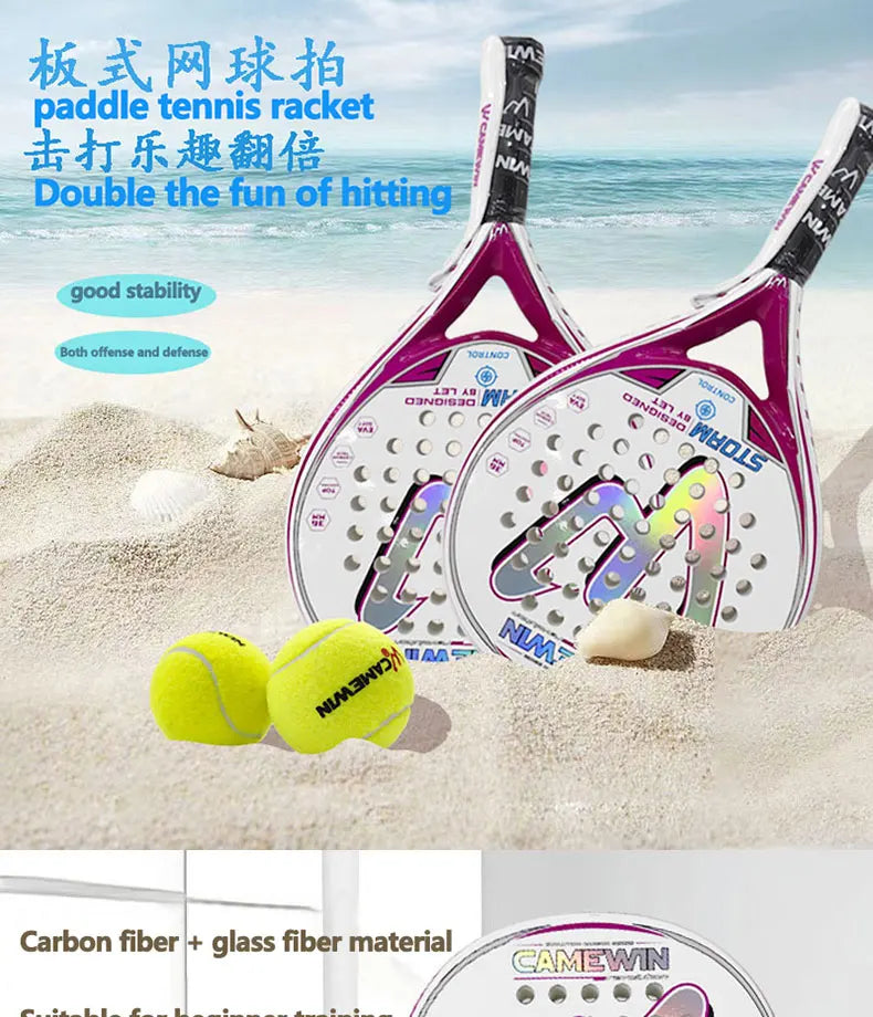 Padel racket Paddle racket Ladies only 50% carbon fiber 50% glass fiber Beach tennis racket Carbon fiber tennis racket The new