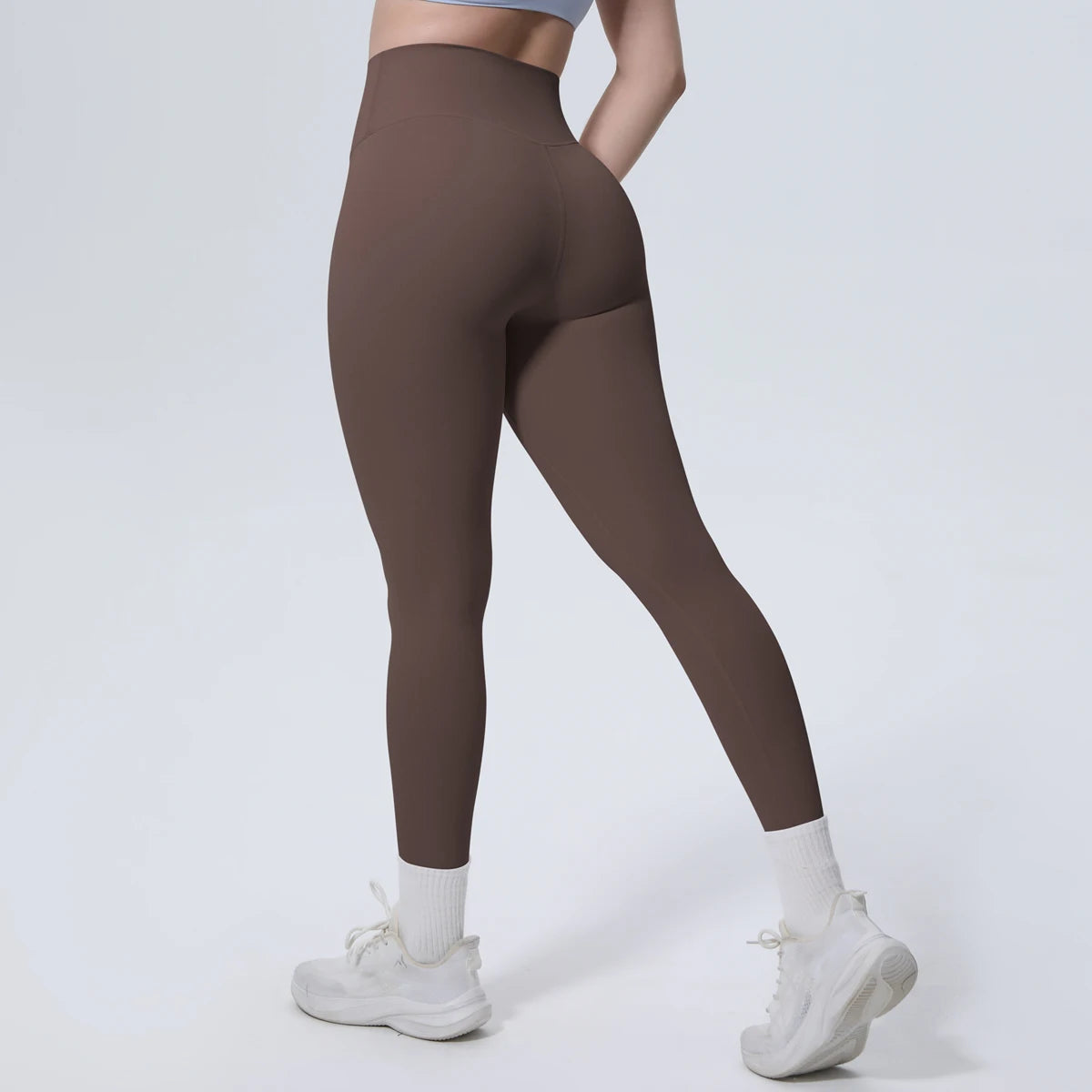 Summer Breathable Peach Buttocks Yoga Pants Solid Color High Stretch Sports Leggings Gym Push Up Outdoor Running Yoga Pants