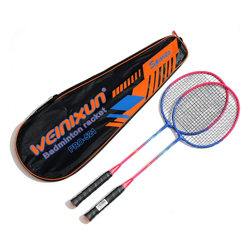 New Durable Badminton Rackets (Set of 2) – Ideal for Adults and Secondary School Students: High-Bounce Rackets for Beginners