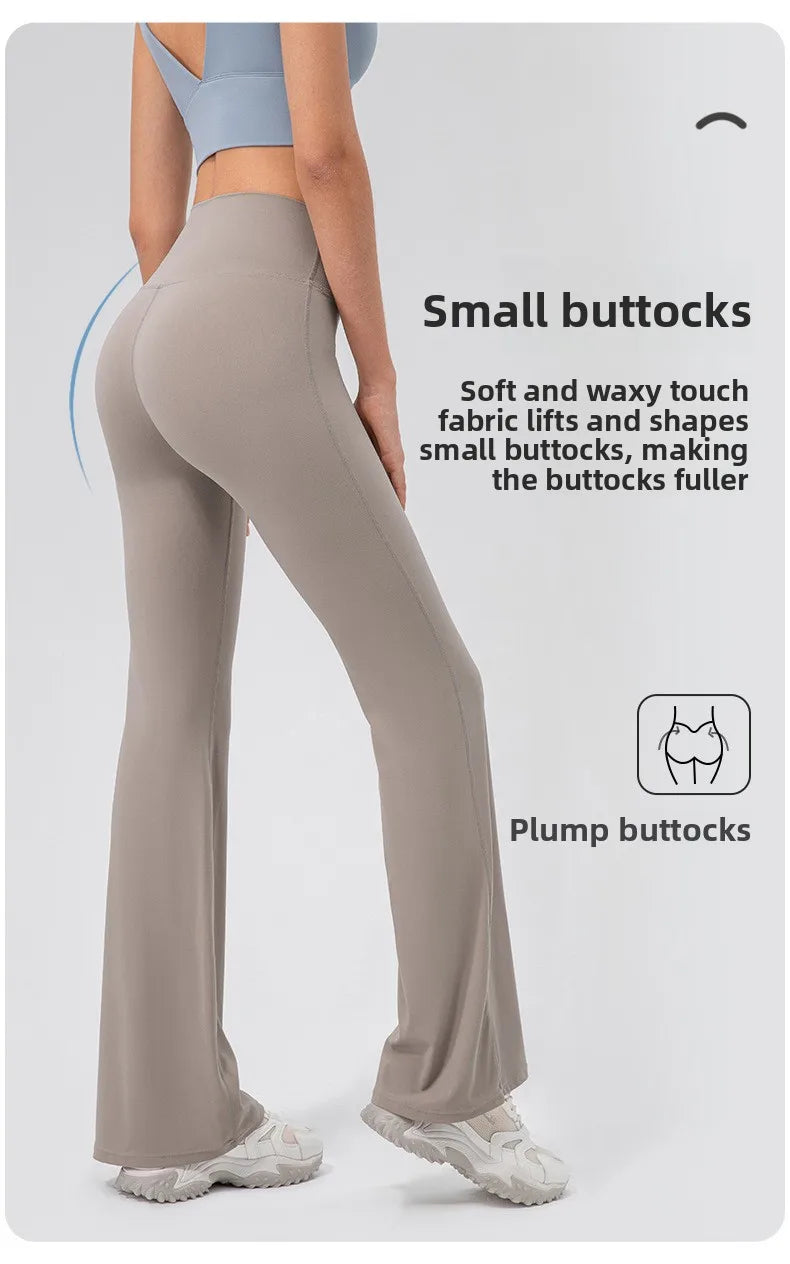 Yoga Pants Women High Waisted Yoga Pants with Pockets  Workout Flare Leggings Work Dress Pants Sports running fitness pants