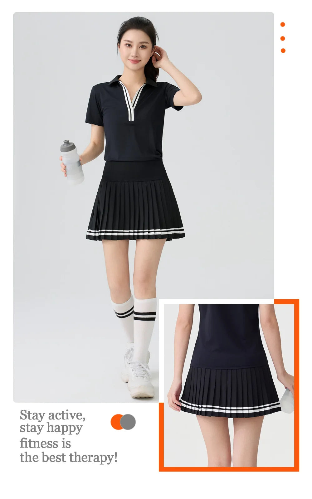 New Style Tennis Skirt, High-Waisted Slimming Tennis Wear, Quick-Drying Half-Length Pleated Skirt, Badminton Running Fitness Sports Short Skirt