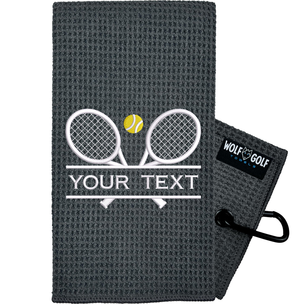 Personalized Tennis Towel | Embroidered Tennis Towels for Men | Custom Tennis Towels for Women | Tennis Court Accessory | Tennis Gifts
