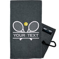 Personalized Tennis Towel | Embroidered Tennis Towels for Men | Custom Tennis Towels for Women | Tennis Court Accessory | Tennis Gifts
