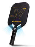VITALUXE Carbon Fiber Pickleball Paddles Edgeless Thermoformed Paddle with Polymer Core 3K Grit Surface Add Friction for Ultimate Spin 16mm Pickleball Racket with Aero Throat for Power & Control