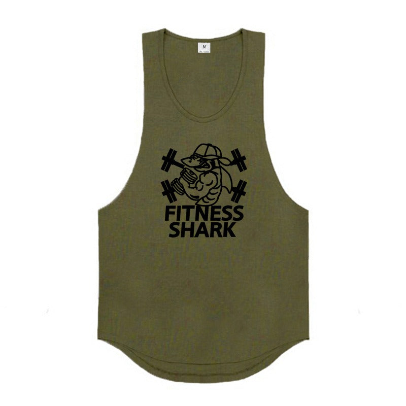Breathable Loose Cotton Men's Gym Vest for Casual Wear