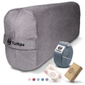 Tumaz Yoga Bolster Set - Rectangular Yoga Bolster Pillow for Restorative Yoga Soft Meditation Pillow with Carry Handle and 8-Feet Yoga Strap Machine Washable Cover