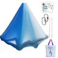 F.Life Aerial Yoga Hammock 5.5 yards Premium Aerial Silk Fabric Yoga Swing for Antigravity Yoga Inversion Include Daisy ChainCarabiner and Pose Guide (Blue Omber)
