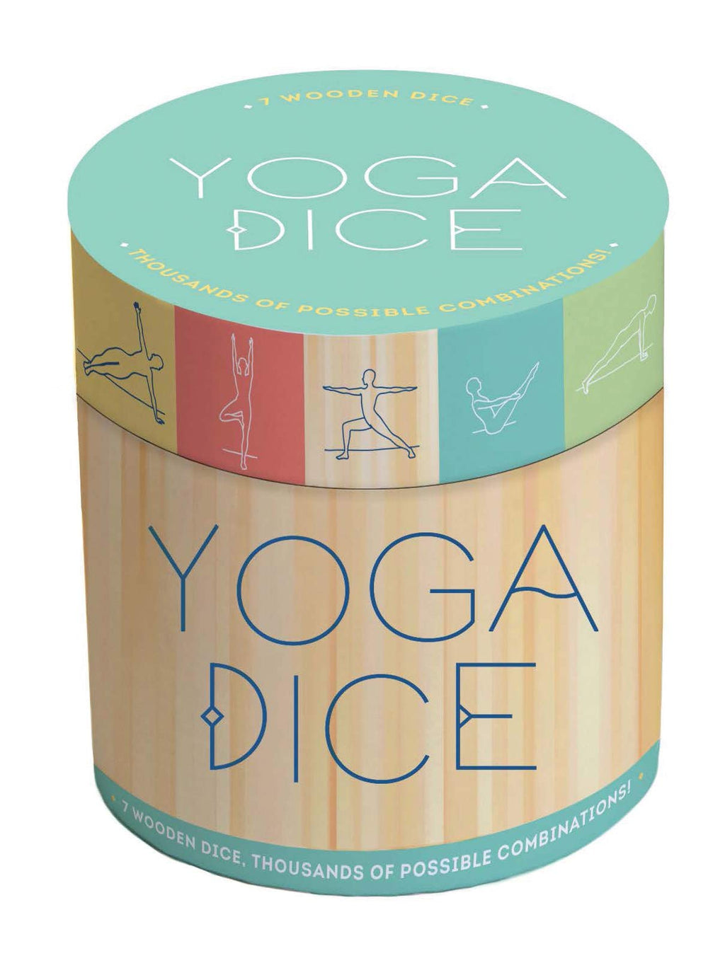 Chronicle Books Yoga Dice: 7 Wooden Dice Thousands of Possible Combinations! (Meditation Gifts Workout Dice Yoga for Beginners Dice Games Yoga Gifts for Women)