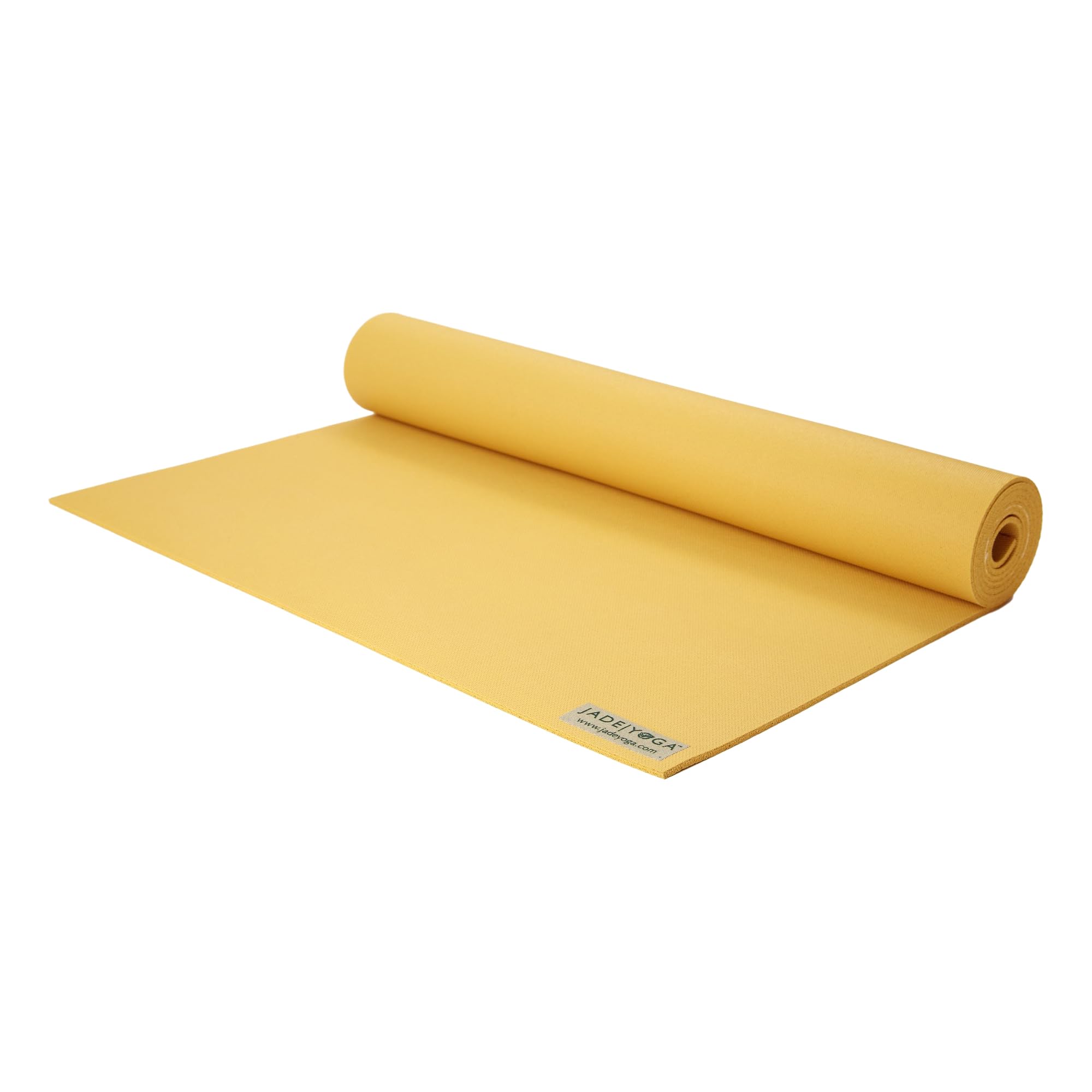 JadeYoga Harmony Yoga Mat Natural Rubber Home Exercise Mat Durable & Thick Gym Fitness Mat Workout Mat For Home Gym Mat/Stretching Mat Non-Slip Yoga Mat for Women Mens Yoga Mat (68" Saffron)