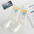 College Style Long Tube Sports Socks for Outer Wear
