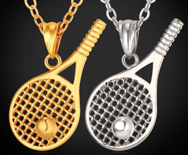 Tennis Racket Pendant Necklace
