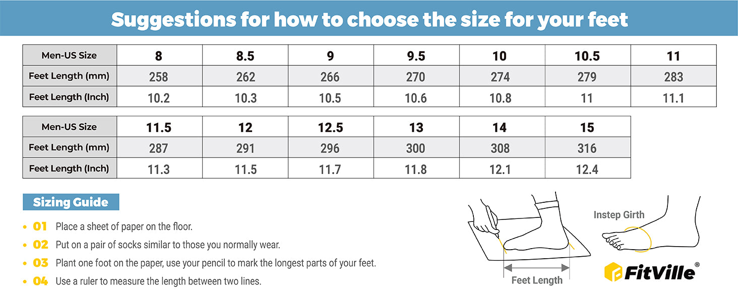 FitVille Men's Sports Shoes Extra Wide Running Walking Shoes for Men Comfort Casual Men Sneakers Lightweight Cushioned Footwear