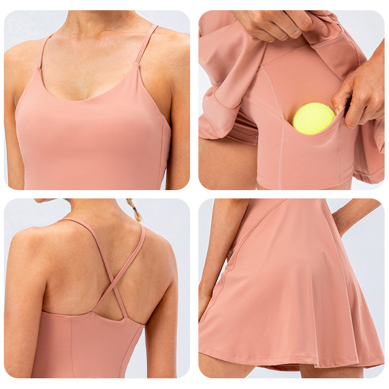 Women's High Stretch Tennis & Yoga Skirt Set